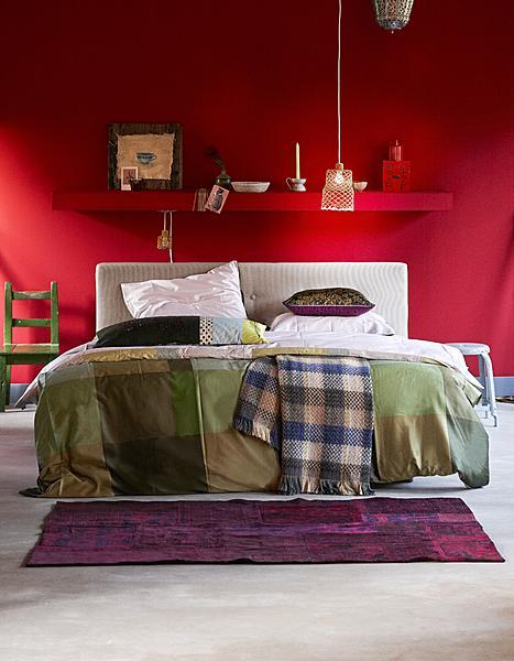 a red bedroom