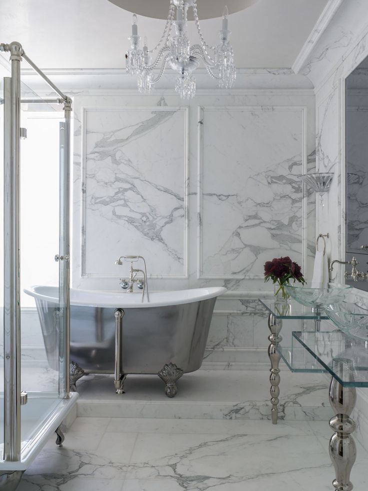 bathroom marble walls and floors