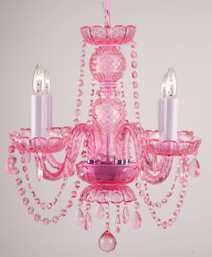 pink crystal chandelier