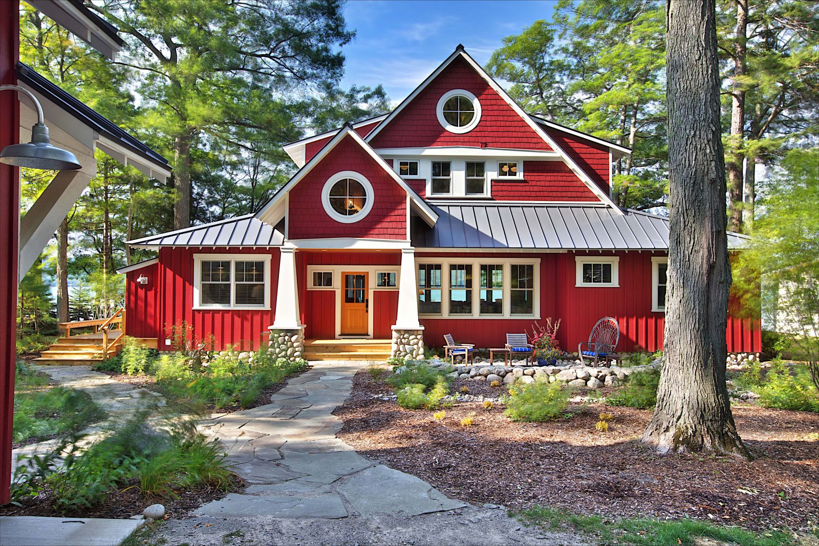 A Cottage Painted Red By Color