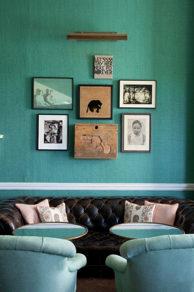 Babington House turquoise interior