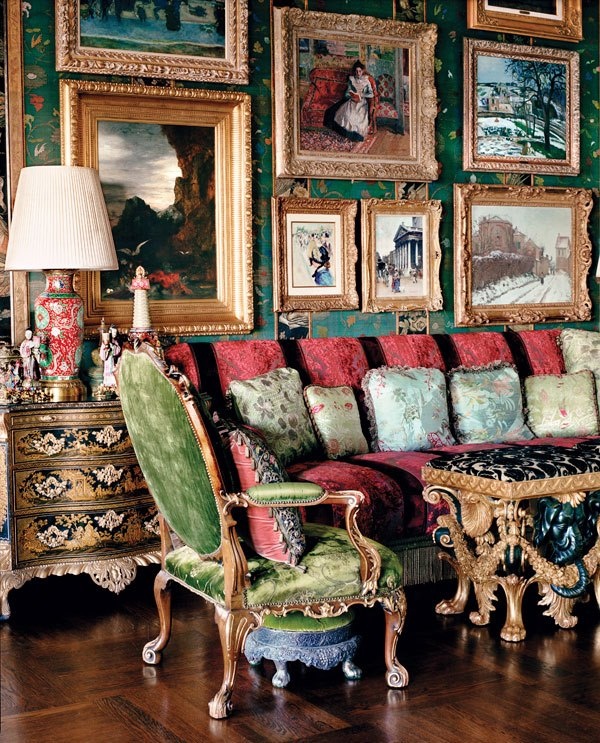 ann getty house green chair