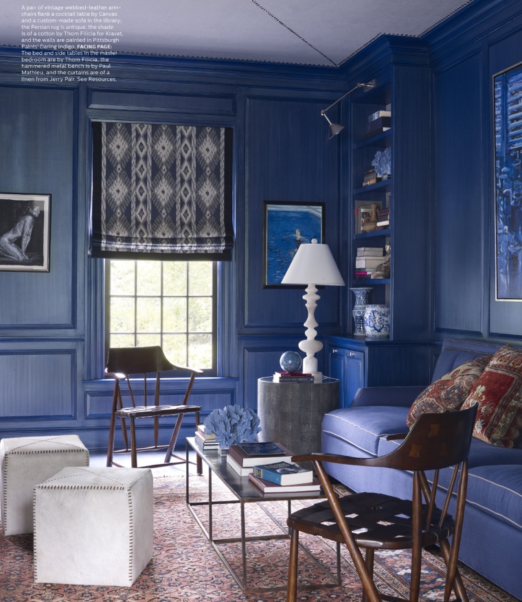 blue living room elle decor june 2013