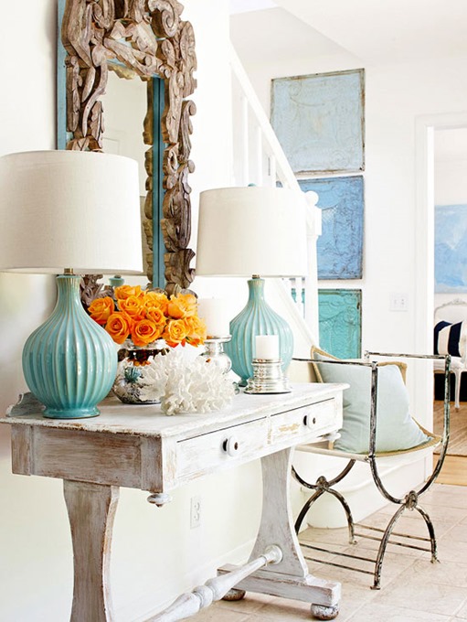 console-table-and-lamps-turquoise