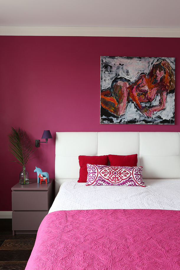 hot pink bedroom