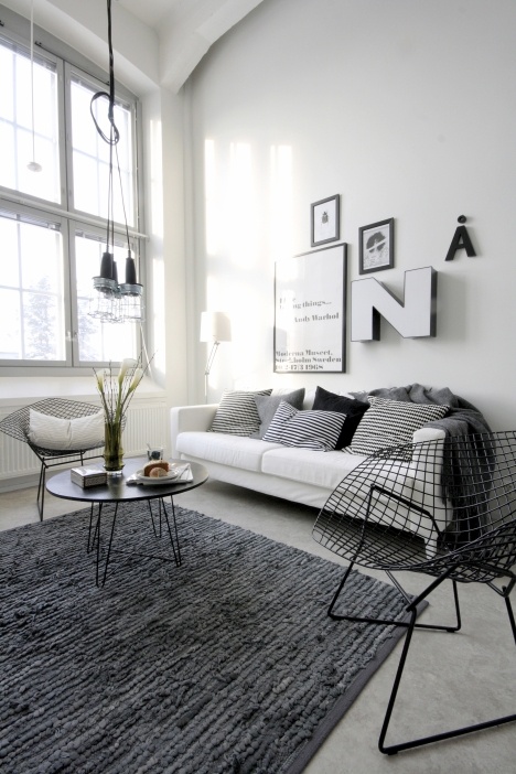 modern grey living room