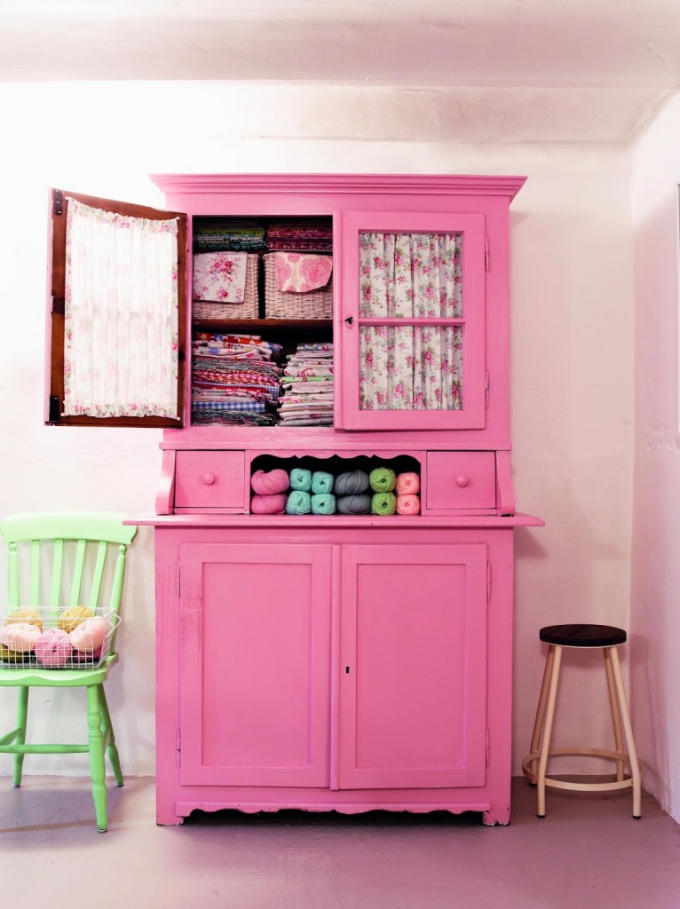 pink pastel cabinet