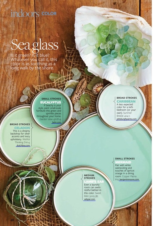 Sea Glass Paint Colors - Interiors By Color