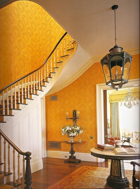 traditional orange foyer