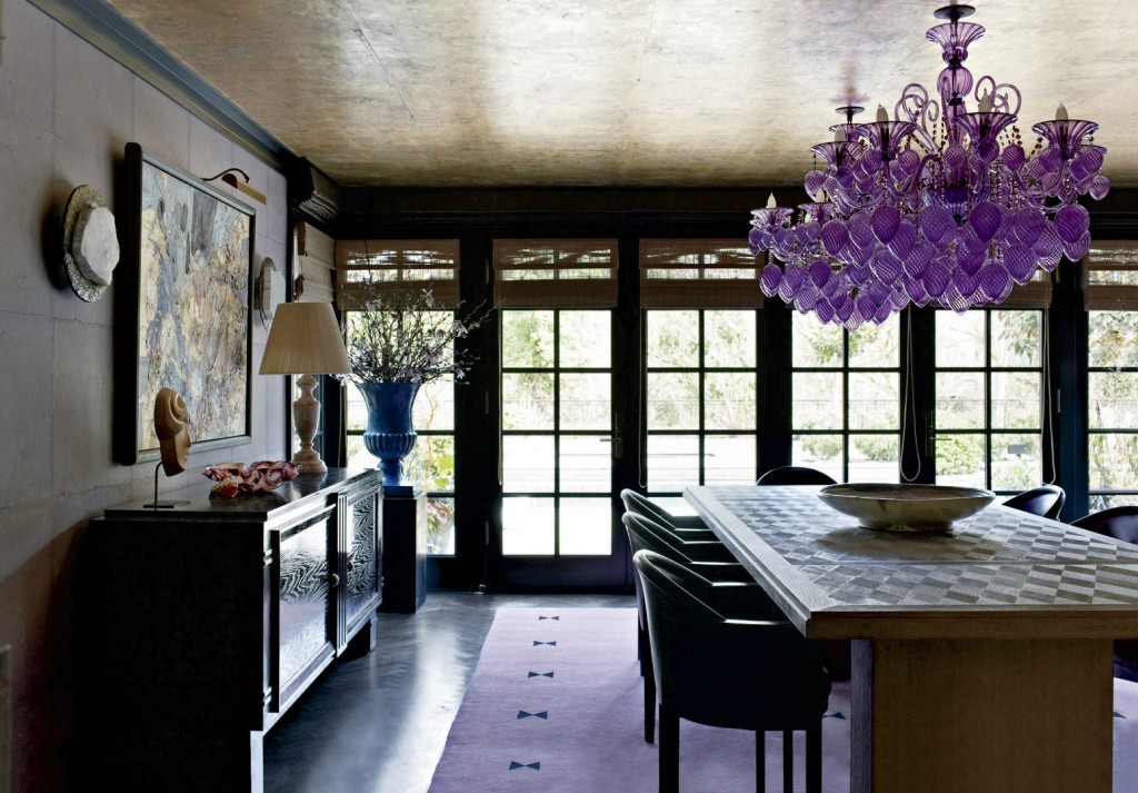 dining decor purple