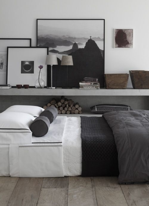 masculine black and gray bedroom