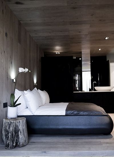 modern contemporary masculine bedroom