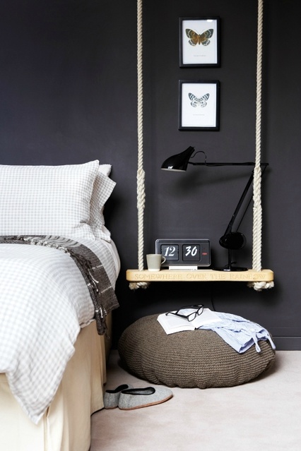 black modern bedroom