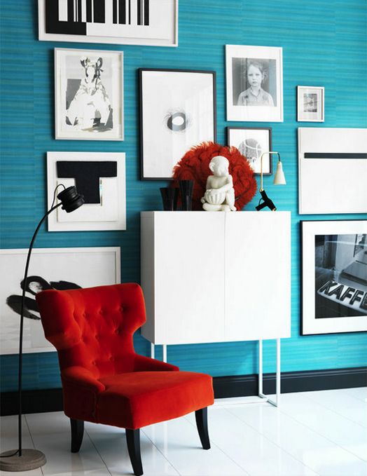 red and turquoise modern