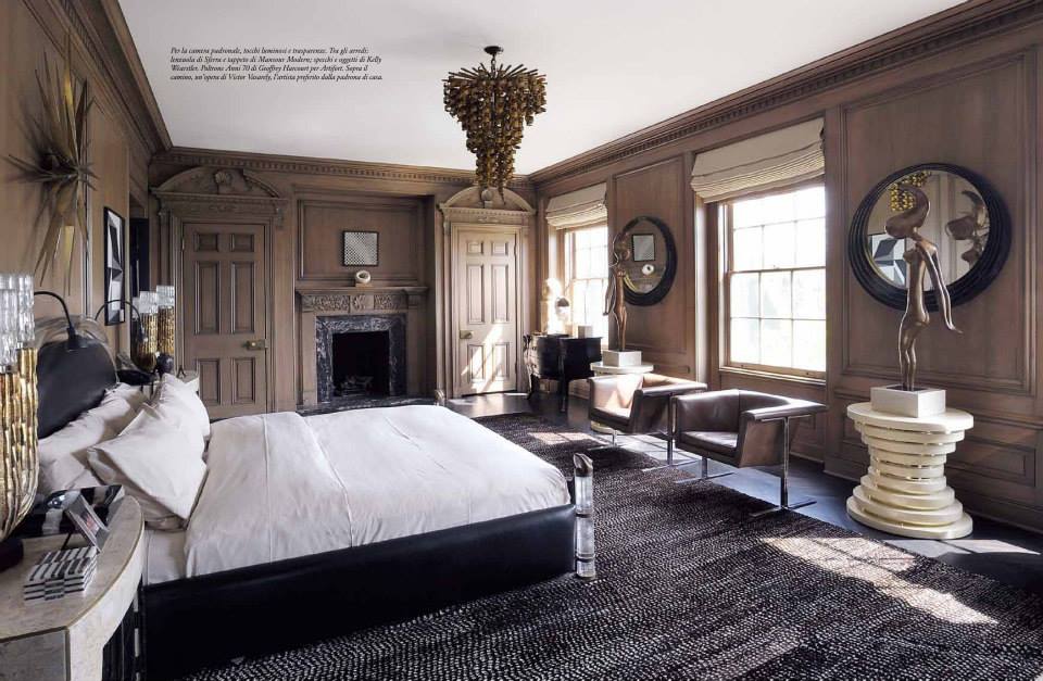 Kelly Wearstler in Marie Claire Maison Spring 2014 master bedroom