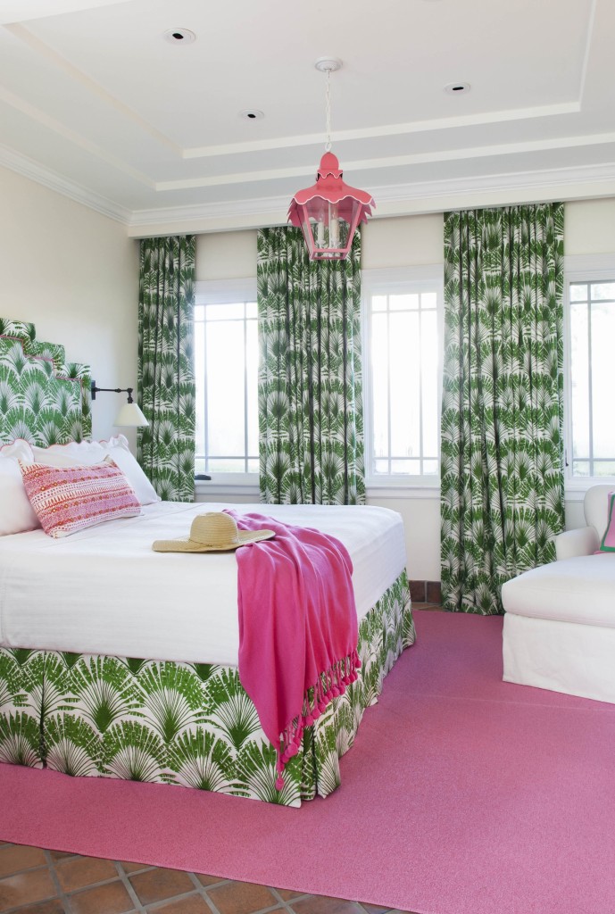 Bold Green and Pink  Bedroom 1