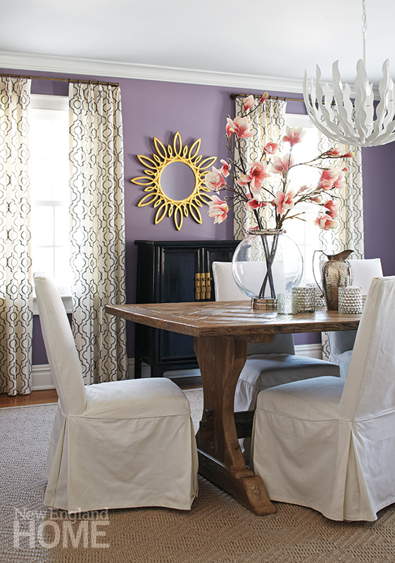dining room purple walls