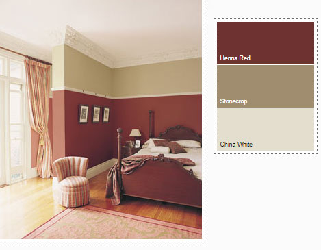dulux-red-paint-bedroom