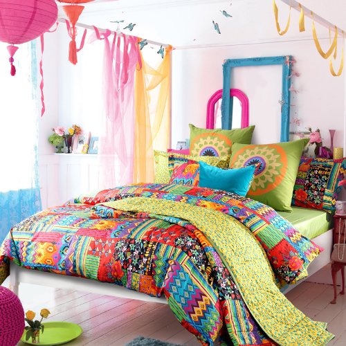 exotic colorful boho bedding