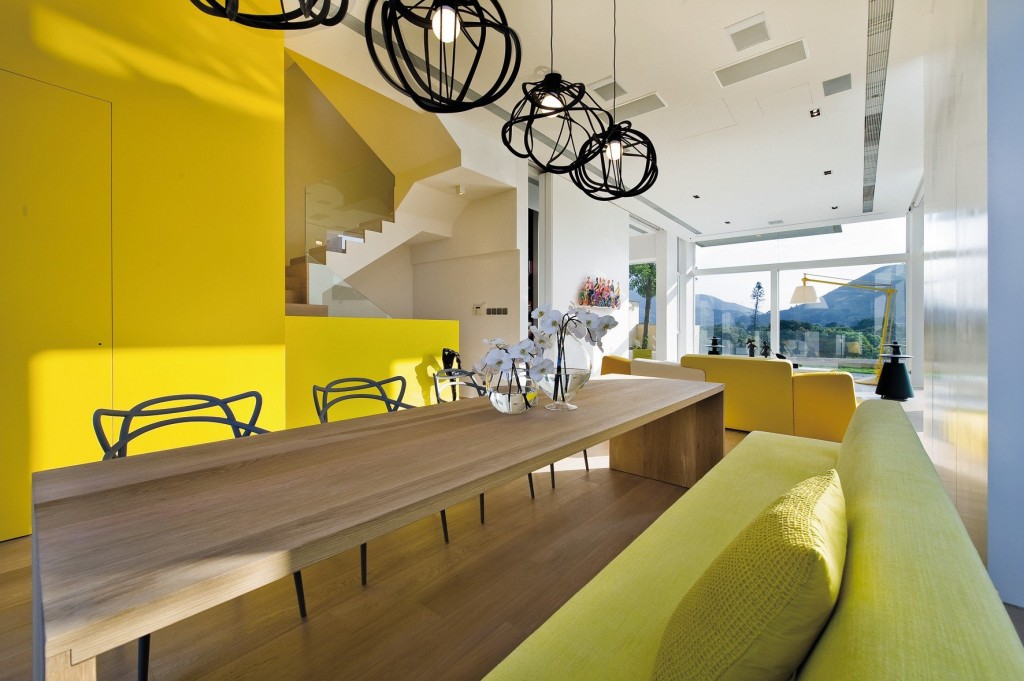 modern yellow kitchen