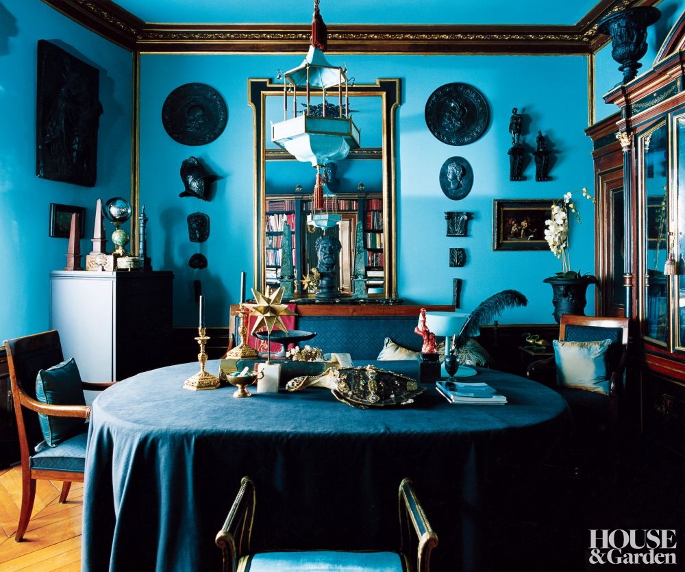 traditional office library turquoise
