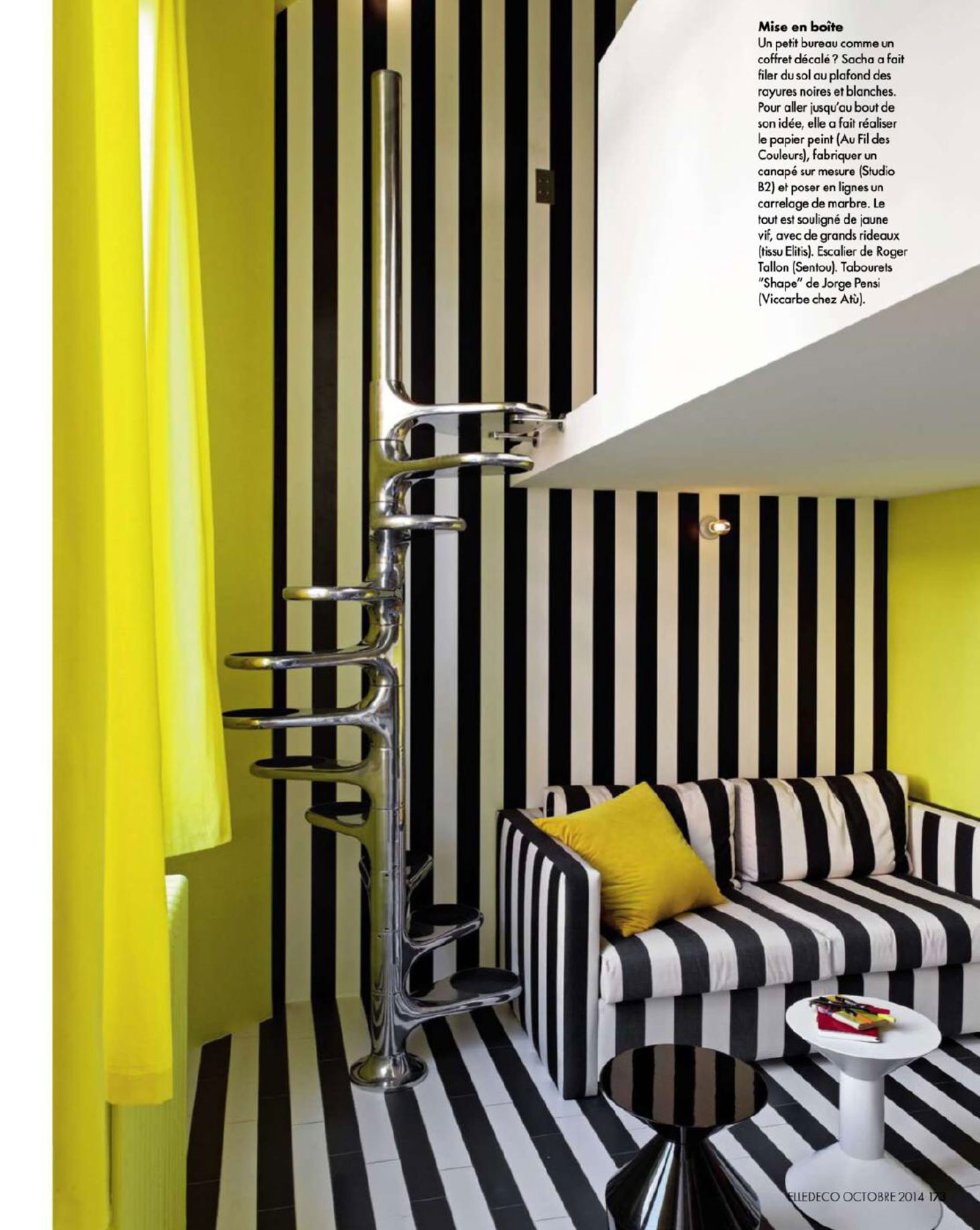black-white-stripes-yellow-stairs