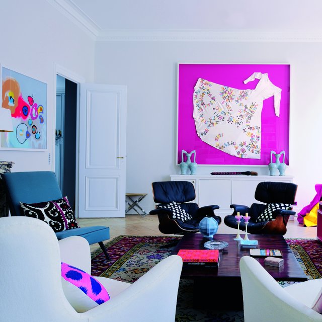pop lounge in bright colors interior
