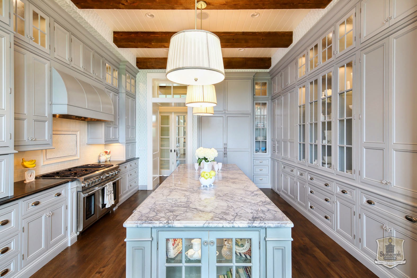 Traditional Kitchen in Soft Gray - Interiors By Color
