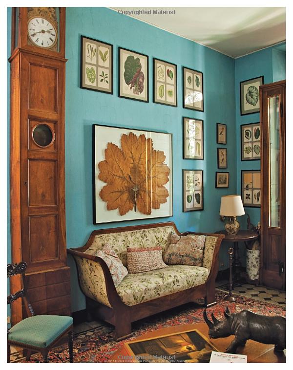 old boho living turquoise walls