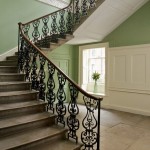 green walls staircase