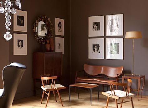 walls are painted in Farrow & Ball's London Clay