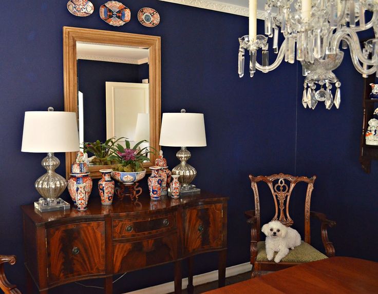 Benjamin Moore Bold Blue is a great choice when you want something dark and moody.