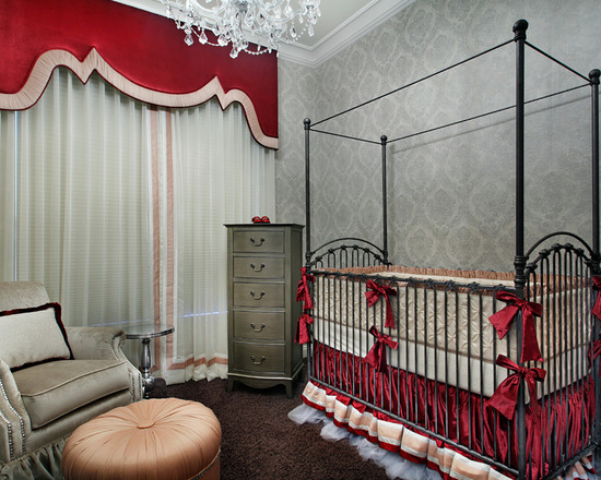 gothic red and gray nursery