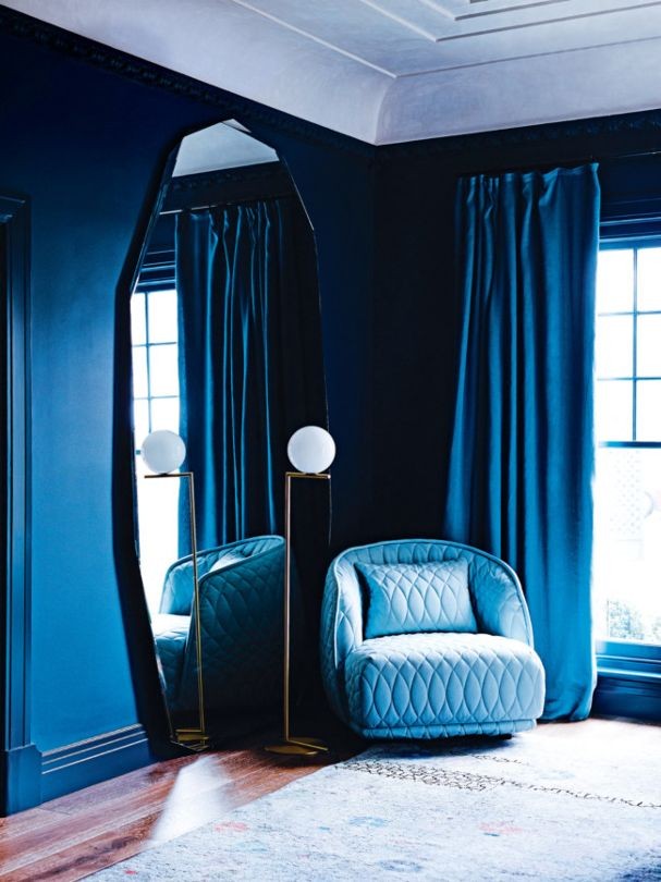 Dulux Celtic Rush blue painted walls