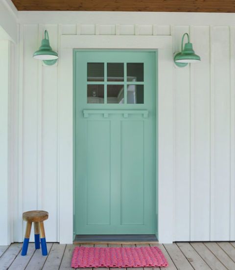 Splish Splash by Olympic front door paint color.