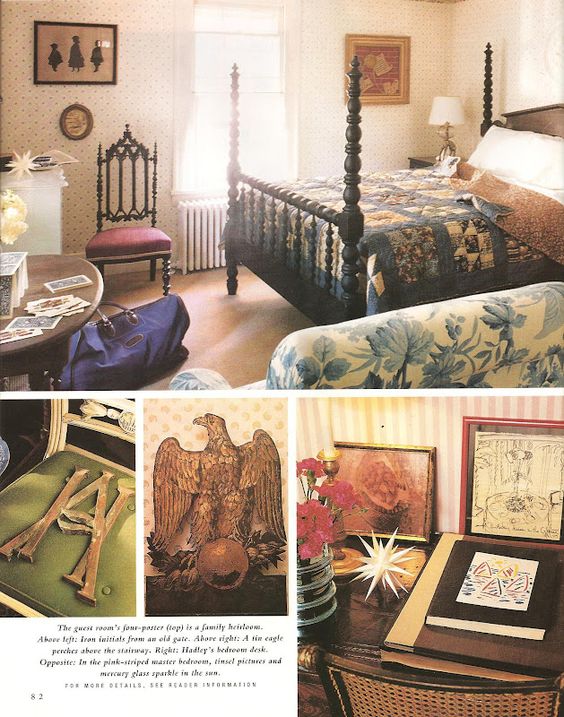 Albert Hadley: his home in Southport CT--guest bedroom
