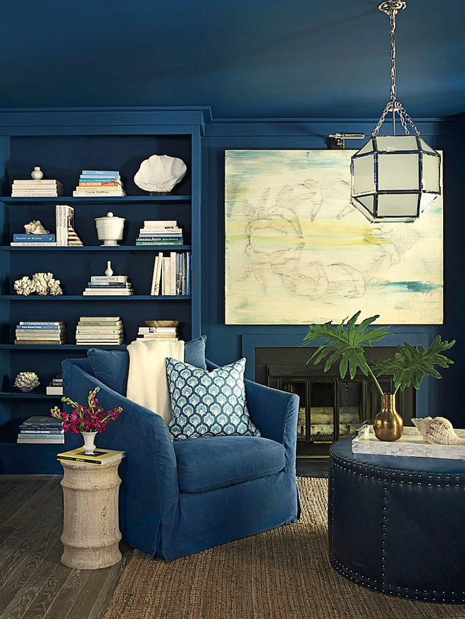 Benjamin Moore Slate Teal living room