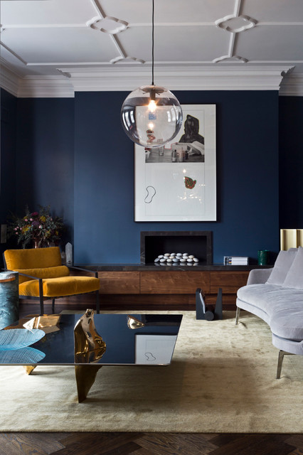 9 Interior Decor Living Rooms in Moody Blue - Interiors By ...