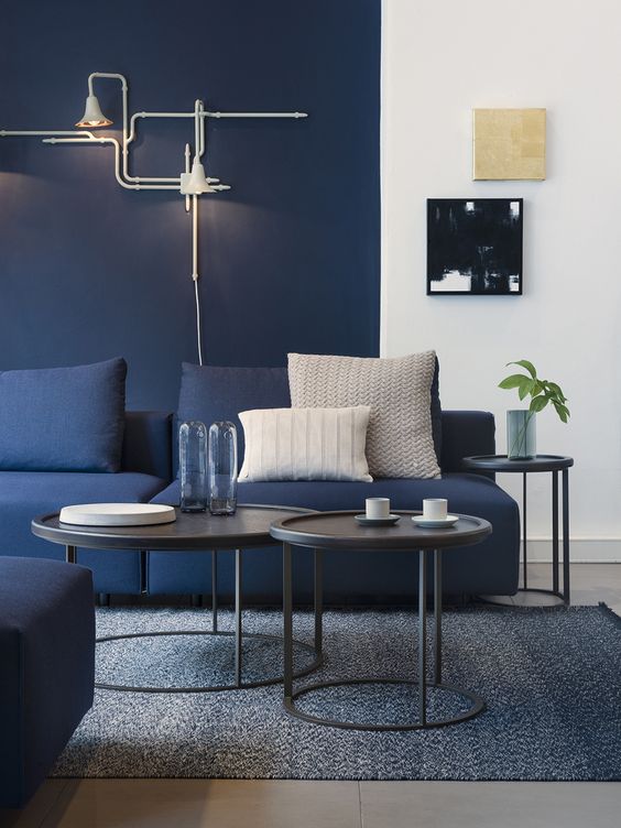 9 Interior Decor Living Rooms in Moody Blue - Interiors By Color