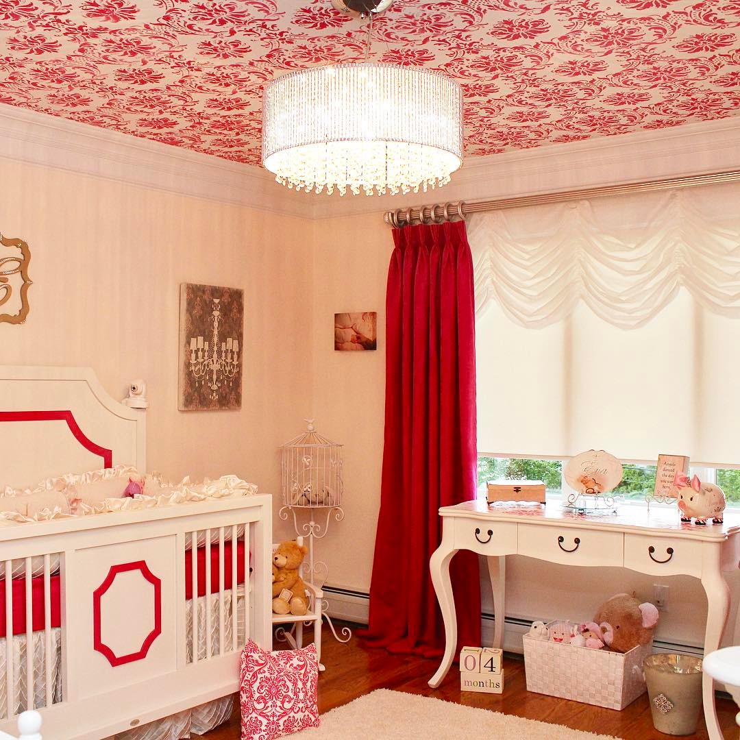 red stencil nursery