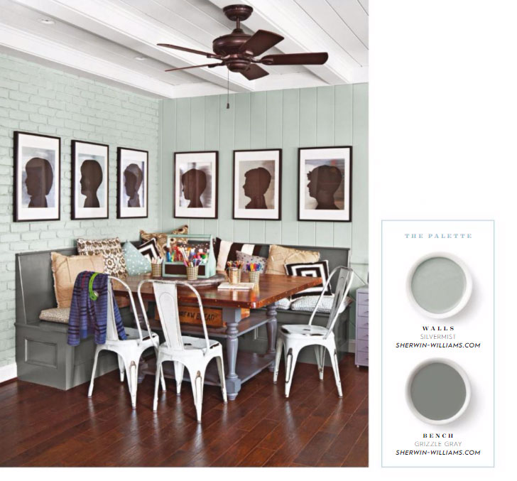 Sherwin Williams Silver Mist and Grizzle Gray