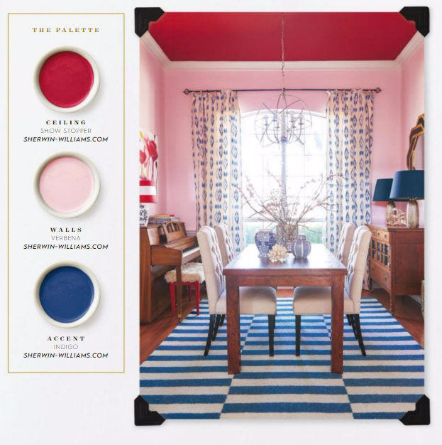 Sherwin Williams Paints in Red, Pink and Blue