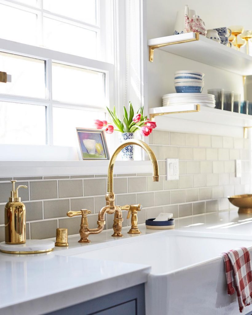 gold faucets butler sink