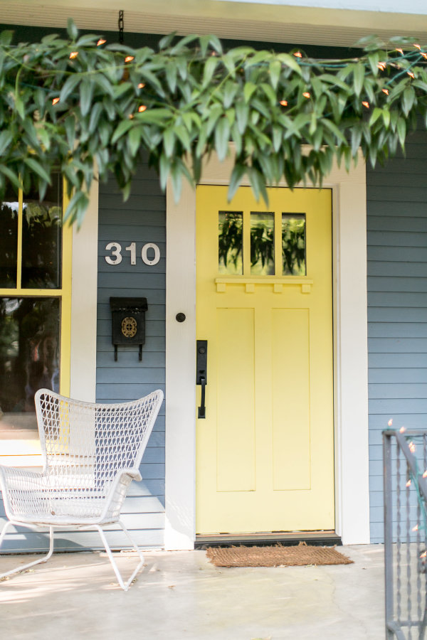 yellow front door