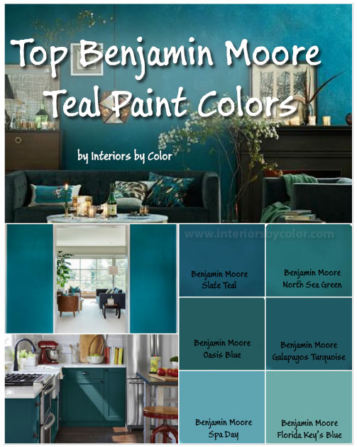Benjamin Moore Teal Paint Colors by http://www.interiorsbycolor.com/