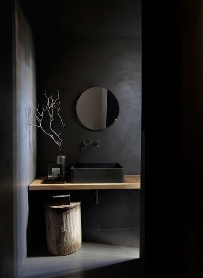 Bathrooms with Black Walls