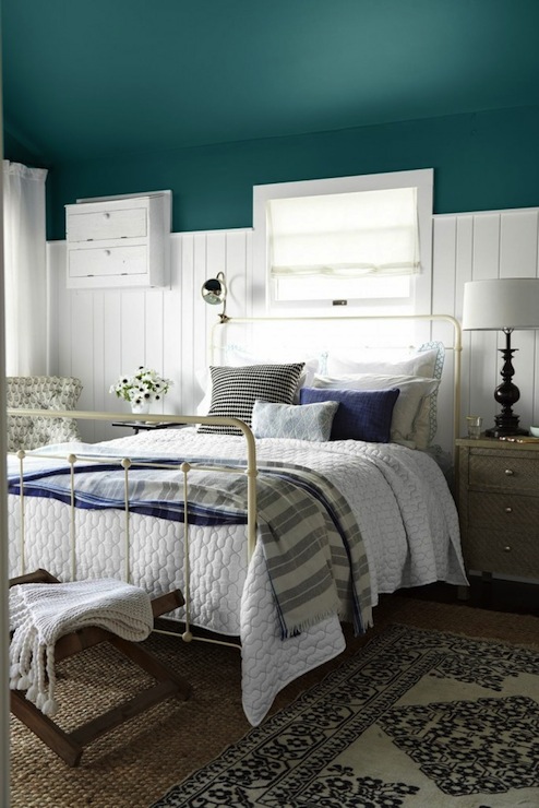 Benjamin Moore Oasis Blue bedroom walls