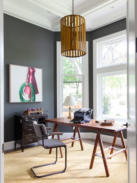 Benjamin Moore Kendall Charcoal paint home office