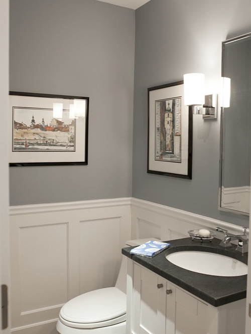 Benjamin Moore Pikes Peak Gray Bathroom Wall Color