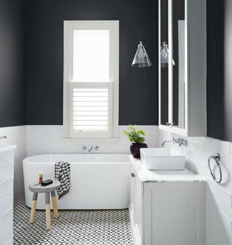 dark bathroom paint color ideas Dulux